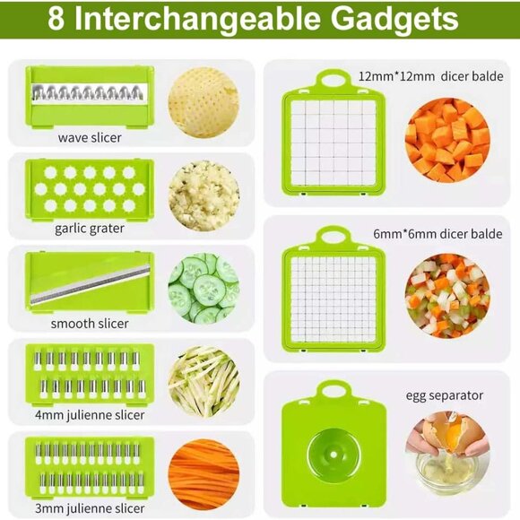 16-In-1 Vegetable Chopper, Professional Onion Chopper, Multi-Functional Food Cho - Picture 2 of 9